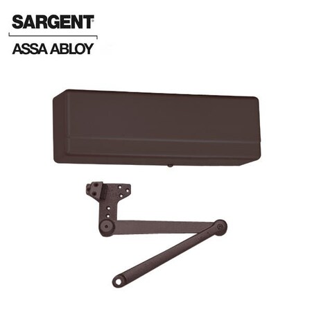 Sargent 281 Series Surface Mechanical Closer Heavy Duty Parallel Arm with Compression Stop Dark Oxidized Sat SRG-281-CPS-10BE